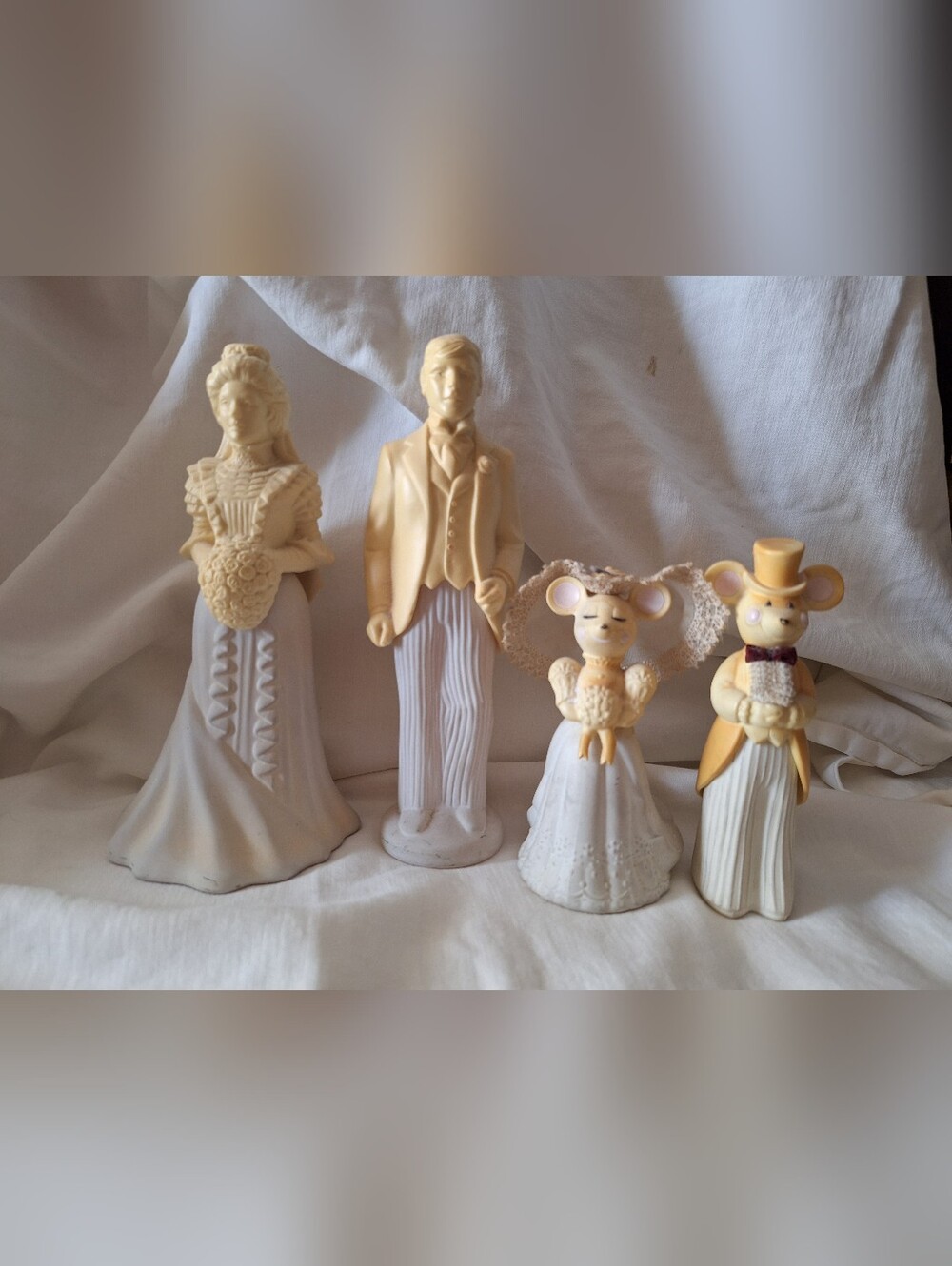 70's Vintage Avon Bride & Groom And Church Mouse Bride and Groom Cologne Sets